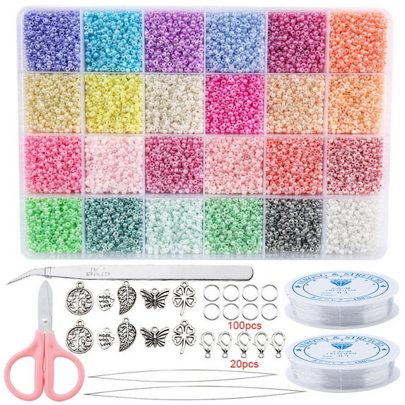 Monebena 3mm Seed Beads for Jewelry Making Kit, Bracelets Making Kit for Adults/ teener , Glass Seed Beads, Small Beads for Bracelets, Waist Beads Kit, Tiny Beads M01