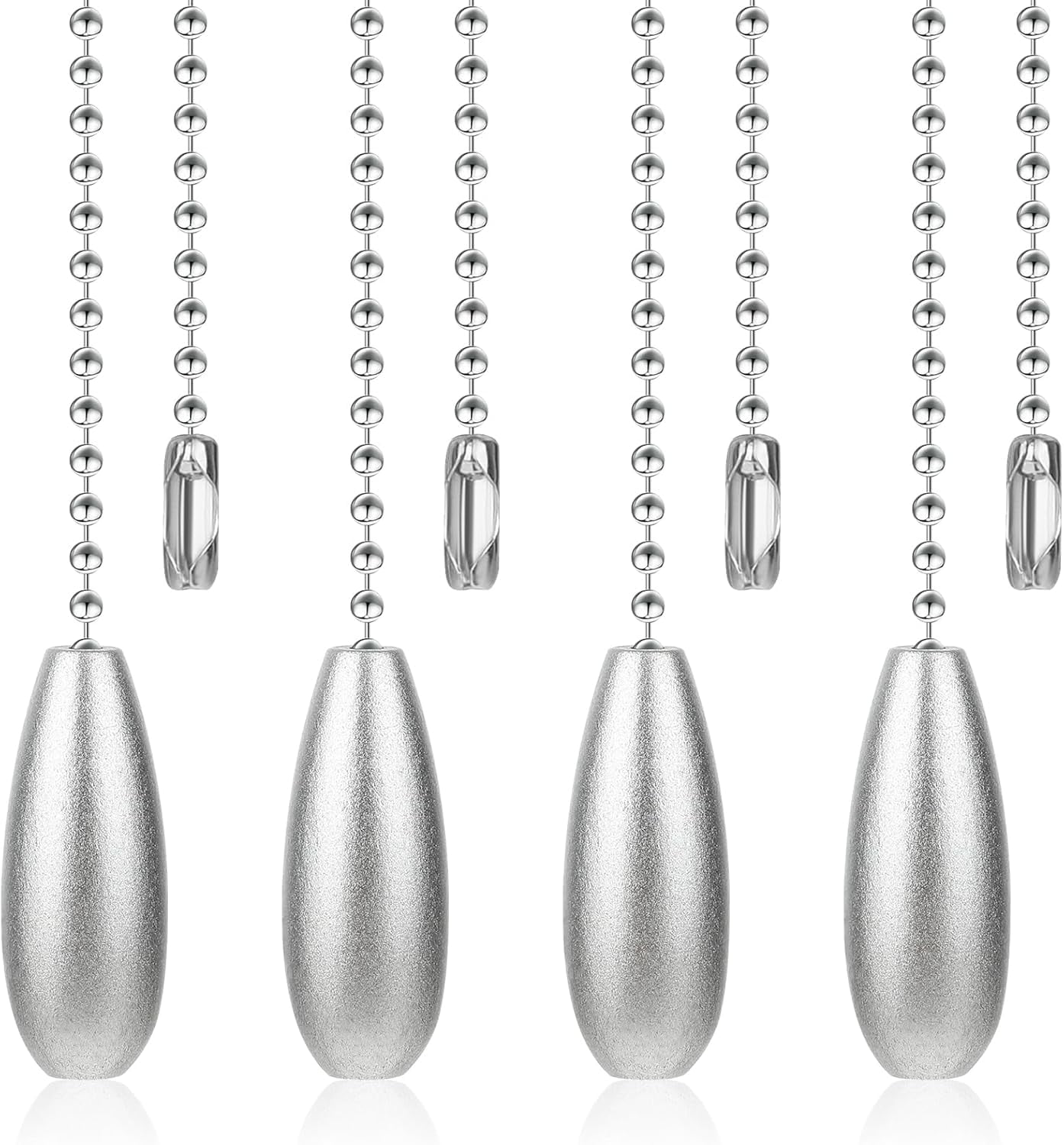 Monebena 4 Pcs Ceiling Fan Chain Pulls Extension 12 Inches Beaded Ball ...