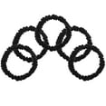 thumbnail image 1 of Monebena 5 Pcs Silk Hair Ties, Mulberry Silk Hair Scrunchies Black Skinny Scrunchies Silk Ponytail Holders for Women Girls, 1 of 14