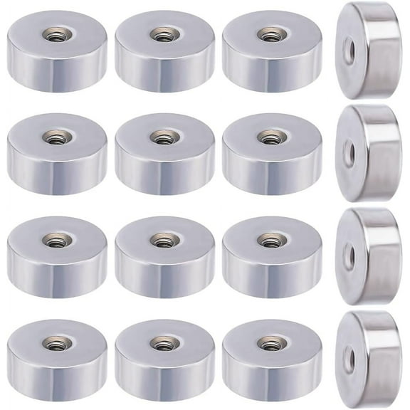 Monebena 50Pcs Earring Backs Replacement for Studs Screw Ball Backs Plated Stainless Steel Geometry Flat Round Replacement Earring Backs for Jewelry Earring Making Supplies