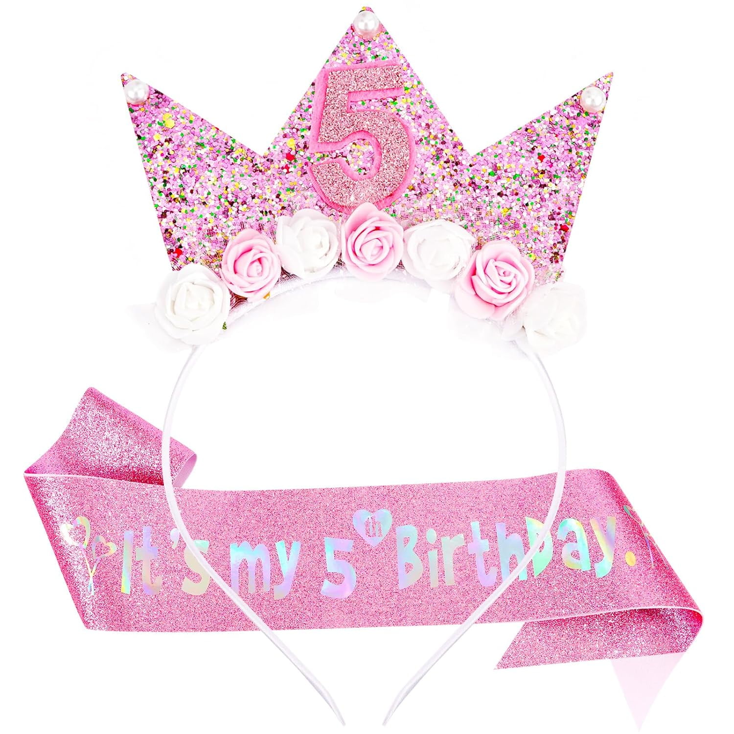 7th Birthday Decorations For Girls Set - Happy 7th Birthday