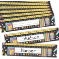 thumbnail image 1 of Monebena 60 Colorful Desk Name Tags for Classroom (12x4) - Traditional Manuscript Name Plates - Student Name Tags for Desks Classroom Learning Handwriting Alphabet, Number Line, Colors, 1 of 9