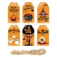 thumbnail image 1 of Monebena 60 Pcs Halloween Tags with String Halloween Paper Tags Spooky Craft Gift Label for Halloween Party Candy Present Wrap Gift Label M01, 1 of 6