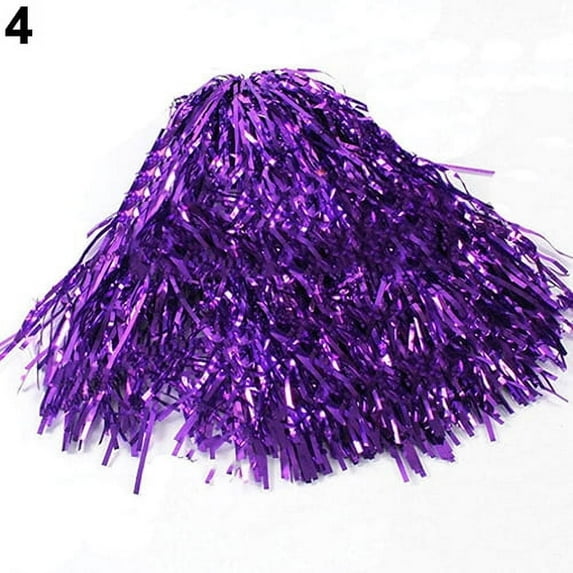 Monebena 6Pcs Cheerleader Pom Poms Metallic Cheerleader Cheer Cheerleading Dance Party Team Match Sports Pom Poms Hand Pompoms