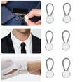 thumbnail image 1 of Monebena 6Pcs Metal Collar Extenders Stretch Neck Extender for 1/2 Size Expansion of Men Dress Shirts, White, 1 of 7