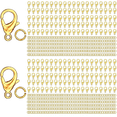 thumbnail image 1 of Monebena 700Pcs Lobster Claw Clasps and Open Jump Rings Set,18K Gold and Silver Necklace Clasp Bracelet Clasps and Closures Lobster Clasps Parrot Trigger Clasps for Jewelry Making, 1 of 6