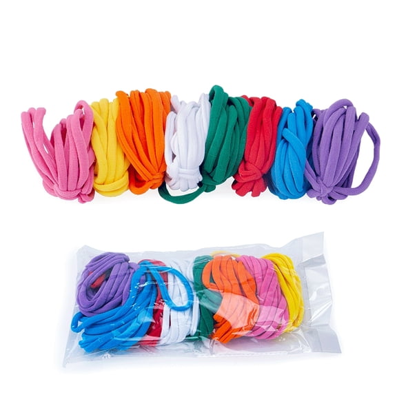 Monebena 96PCS Potholder Weaving Loom Loops Multicolored Elastic Loom Bands for Kids