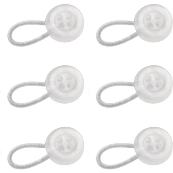 Monebena Clear Plastic Collar Extenders Stretch Neck Extender for 1/2 Size Expansion of Men Dress Shirts, 6 Pack, 3/8"