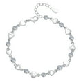 Monebena Crystal Heart Charm Bracelet 925 Sterling Silver Fashion Heart monebena-crystal-heart-charm-bracelet-925-sterling-silver-fashion-heart