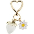 thumbnail image 1 of Monebena Cute Strawberry Keychain,Bag Charms,Kawaii Heart Flower Daisy Key chains Accessories Decor for Girls Purse Gift, 1 of 4