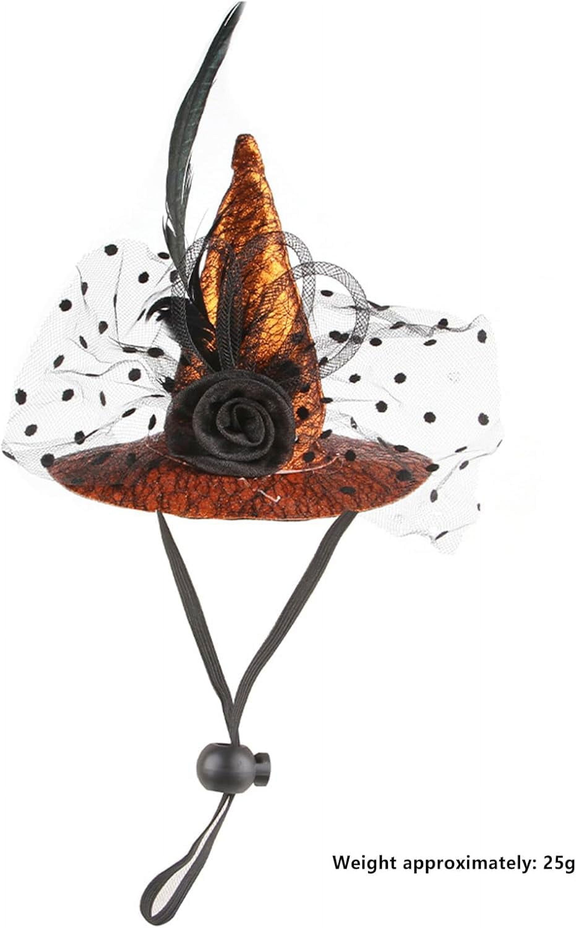 Monebena Disfraz de Halloween para perros, sombrero de bruja, decoración de fiesta, para razas pequeñas, medianas y grandes (Naranja, Talla única) M01