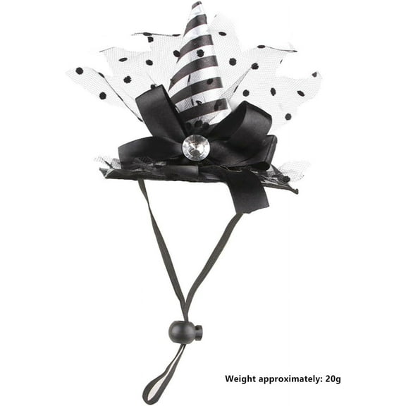 Monebena Dog Halloween Costumes Dog Costume Halloween Pet Witch Hat Halloween Party Decoration Halloween Costumes for Dogs Small Medium Large Breed (White, One Size) M01
