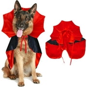 Monebena Dog Halloween Costumes, Dog Vampire Cloak Costume Dog Devil Costume Dog Vampire Cloak Cape Halloween Costumes for Small Medium Large Dogs Pets (Large)