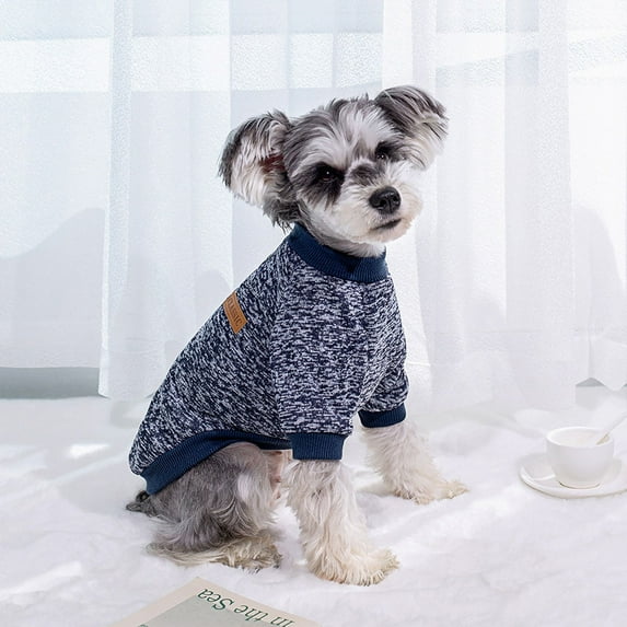 Monebena Dog Sweaters for Small Dogs Fall Winter Dog Clothes Female Fleece Puppy Sweaters Warm Thick Outfit Pet Small Dog Sweater for Boy Girl Dogs,XS M01