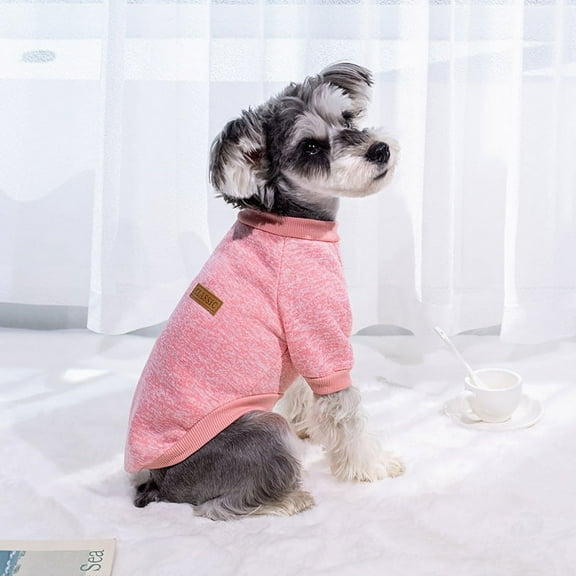 Monebena Dog Sweaters for Small Dogs Fall Winter Dog Clothes Female Fleece Puppy Sweaters Warm Thick Outfit Pet Small Dog Sweater for Boy Girl Dogs,XS M01