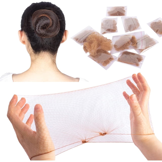 Monebena Hair Net Invisible Elastic Edge Mesh Hair Nets for Women Food ...