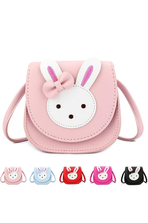 Little Girls Crossbody Purses for Kids - Toddler Mini Cute Princess Handbags Shoulder Bag-Pink