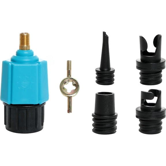 Monebena Paddle Board Pump Adapter SUP Pump Adaptor Inflatable Compressor Converter Air Pump Adapter with 4 Air Pump Nozzles for Paddle Board Inflatable Boat Inflatable Bed