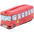 thumbnail image 1 of Monebena Pencil Pouch Cute Cartoon City Bus Pencil Pouch Large Canvas Zipper Pencil Case Stationery Organizer Pen Bags Soft Pencil Box Holder Storage and Organization Supplies, 1 of 14