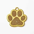 thumbnail image 1 of Monebena Personalized Dog Tag Custom Engraving of Content for Your Pet's Name and Information Cute Paw Shaped Pet Id Tag Dog Footprint Gold, 1 of 9