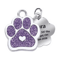 thumbnail image 1 of Monebena Personalized Dog Tag Custom Engraving of Content for Your Pet's Name and Information Cute Paw Shaped Pet Id Tag Dog Footprint Silver, 1 of 9