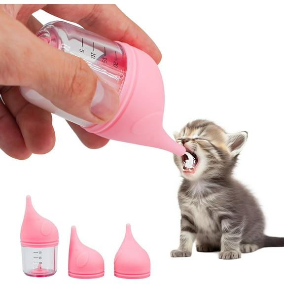 Monebena Puppy bottles for nursingKitten bottles for nursingPet feeding bottle(Pink - 20ml)