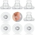 thumbnail image 1 of Monebena Silicone Earring Backs for Droopy Ears/Heavy Earring,10 Pcs 925 Silver No-Irritate Hypoallergenice Earring Backs Replacements,Soft Clear Locking Earring Backs for Studs(White), 1 of 8