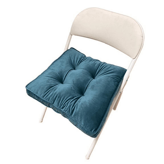 Monebena Solid Square Seat Chair Pads Non Skid Soft Comfy Plush Dining Room Kitchen Office Chair Cushion with Ties 17" x 17" x 3"