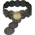 thumbnail image 1 of Monebena Western Belts for Women Wide Hollow Disc Leather Belt Cowgirl Waist Belt for Jeans Dresses with Metal Buckle, 1 of 14