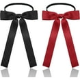 thumbnail image 1 of Monebena Western Bow Ties for Men Women, Black/Red Colonel Satin Ribbon String Cowboy Bow Tie for Costume Uniform, 1 of 10