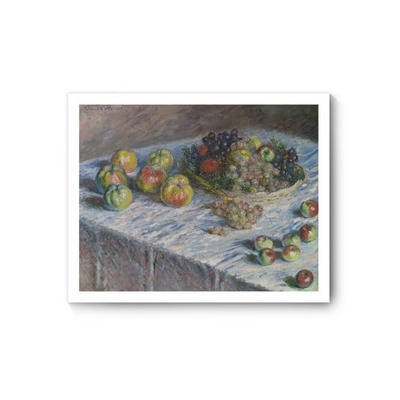 Monet Canvas Prints Wall Art, Apples and Grapes by Claude Monet Famous Paintings Reproduction, Monet Classic Art Poster Prints