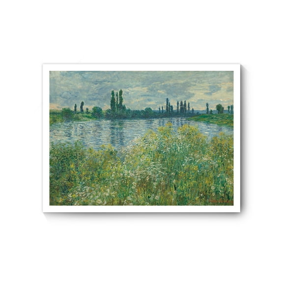 Monet Canvas Prints Wall Art, Banks of the Seine, Vétheuil, Claude Monet Famous Paintings Reproduction, Monet Classic Art Poster Prints