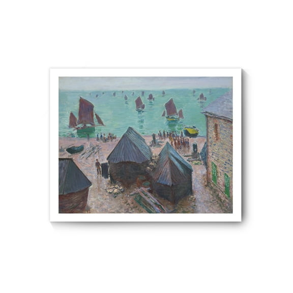Monet Canvas Prints Wall Art, The Departure of the Boats tretat by Claude Monet Famous Paintings Reproduction, Monet Classic Art Poster Prints