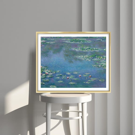 Monet Canvas Prints Wall Art, Water Lilies by Claude Monet Famous Paintings Reproduction, Monet Classic Art Poster Prints