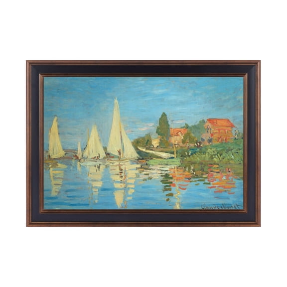 Monet Canvas Wall Art – Famous Impressionist Canvas Paintings on Premium Pine Wood Framed, Giclée Prints for Home Decor, Living Room Bedroom Office, Ready to Hang - Modern Impressionist Wall Decor