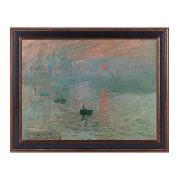 Monet Canvas Wall Art – Famous Impressionist Canvas Paintings on Premium Pine Wood Framed, Giclée Prints for Home Decor, Living Room Bedroom Office, Ready to Hang - Modern Impressionist Wall Decor