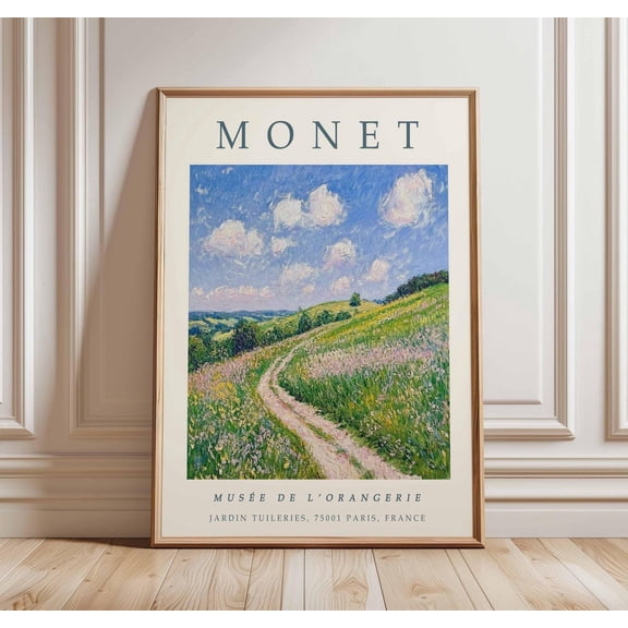 Monet Classic Water Lilies Poster, Unframed Paper Poster 8x10in