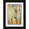 thumbnail image 1 of Monet, Claude 11x14 Black Ornate Wood Framed with Double Matting Museum Art Print Titled - Rouen Cathedral-sunlight 1894, 1 of 4