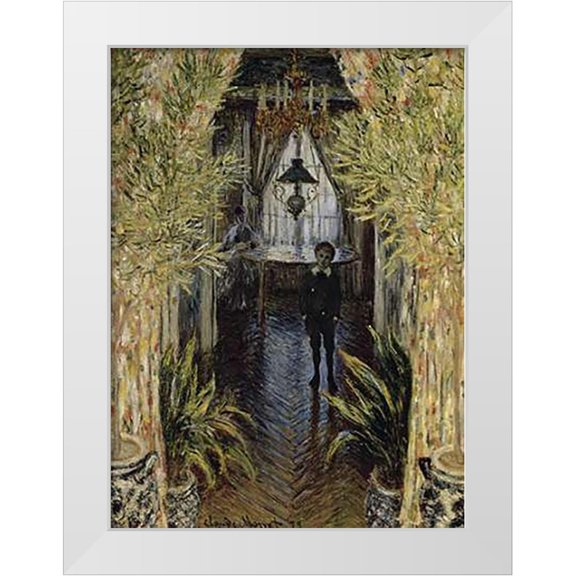 Monet, Claude 11x14 White Modern Wood Framed Museum Art Print Titled - A Corner of the Apartment