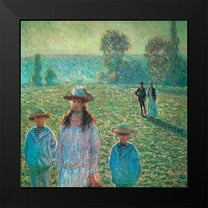 Monet, Claude 12x12 Black Modern Framed Museum Art Print Titled - Landscape with figures 1888