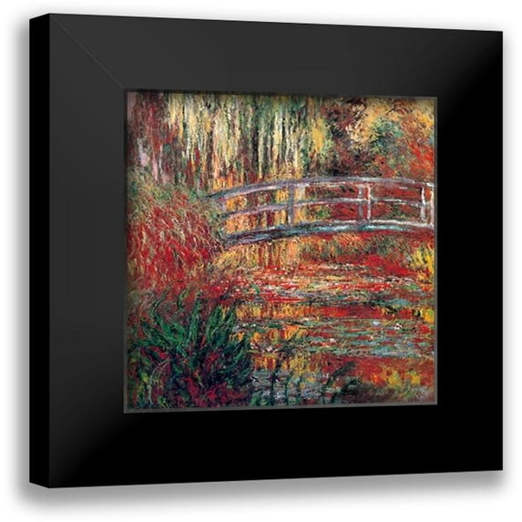 Monet, Claude 12x12 Black Modern Framed Museum Art Print Titled - Water Garden And Japanese Footbridge 1900