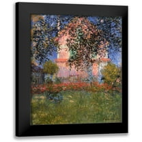 Monet, Claude 12x14 Black Modern Framed Museum Art Print Titled - Monets House At Argenteuil 1876