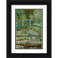 thumbnail image 1 of Monet, Claude 13x18 Black Ornate Wood Framed with Double Matting Museum Art Print Titled - Bridge over a Pond of Water Lilies, 1 of 4