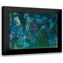 Monet, Claude 14x11 Black Modern Framed Museum Art Print Titled - Water Lilies