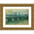 thumbnail image 1 of Monet, Claude 14x11 Gold Ornate Wood Framed with Double Matting Museum Art Print Titled - Waterloo Bridge 1902, 1 of 4