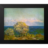 Monet, Claude 14x12 Black Modern Framed Museum Art Print Titled - Cap DAntibes-Mistral 1888