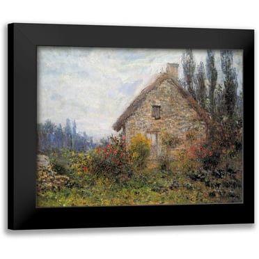 Monet, Claude 14x12 Black Modern Framed Museum Art Print Titled - Cottage 1879