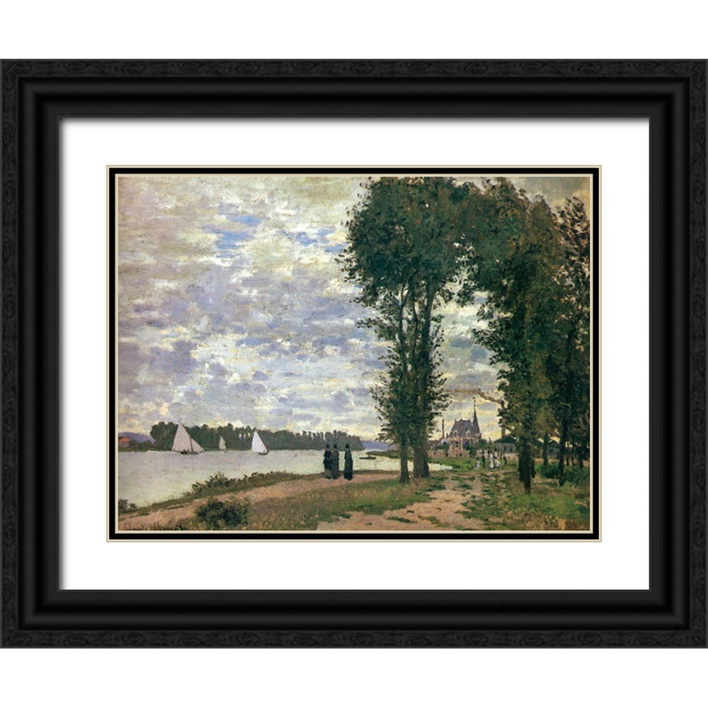 Monet, Claude 14x12 Black Ornate Wood Framed with Double Matting Museum ...