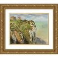 thumbnail image 1 of Monet, Claude 14x12 Gold Ornate Wood Framed with Double Matting Museum Art Print Titled - Cliffs at Dieppe 1882, 1 of 4