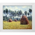 thumbnail image 1 of Monet, Claude 14x12 White Modern Wood Framed Museum Art Print Titled - Haystacks at Giverny, 1 of 4